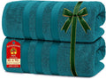 RIVERSIDE Pack of 2 Extra Large Bath Sheets 35 x 70 Inches - 100% Ring Spun Cotton Hotel Quality Oversized Bath Towels - Super Soft, Highly Absorbent & Quicker to Dry - Teal