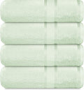 Casa Lino Light Sage Green Bath Towels Set of 4 (54" x 27") - Large Bathroom Towel Set - 100% Cotton Towels for Bathroom - Highly Absorbent & Quick Dry Bath Towel Multipack - New Apartment Essentials