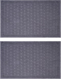 BAGNO MILANO Turkish Bath Towels, Soft Plush Jacquard Luxury Bath Towels, Quick Dry Towel Set (Charcoal, 2 Pcs Bathmat Set)