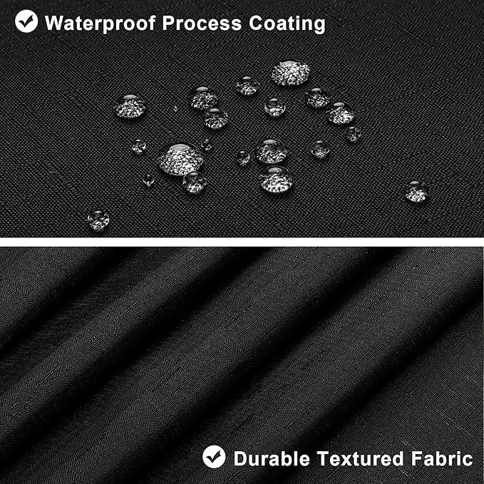 MitoVilla 3 in 1 Shower Curtain Set, Black Boho Farmhouse Linen Textured Bath Curtain and Clear PEVA Liner Set with 12 Double Sided Steel Hooks, Waterproof Fabric Hotel Bathroom Curtain - 72x72
