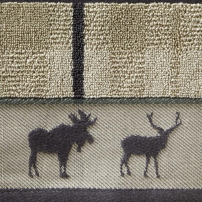 SKL Home Yellowstone Grand Teton Bath Towel, Taupe 50.00" x 27.00" (Pack of 12)