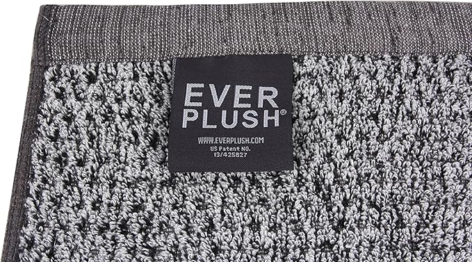 Everplush Diamond Jacquard Bath Sheet 2 Pack in Grey