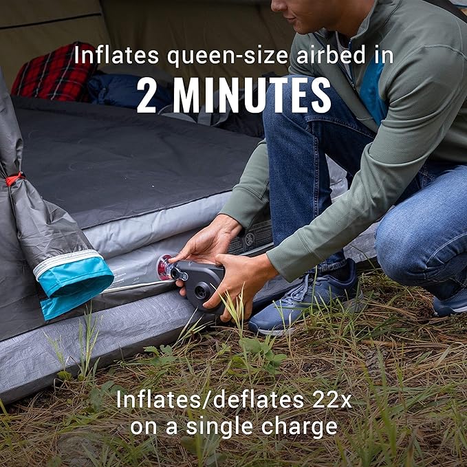 Coleman OneSource Rechargeable Outdoor Camping Gear: Camp Shower, Cordless Vacuum, Fan, Speaker, & Air Pump Options with Included Rechargeable Battery