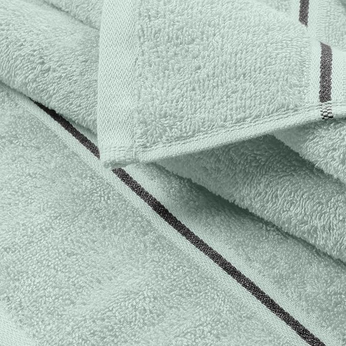 MyOwn Cotton 2 Pack Oversized Bath Towel Set 28x55 inches, Large Bath Towels, Ultra Absorbant Compact Quickdry & Lightweight Towel, Ideal for Gym Travel Camp Pool - Sea Green