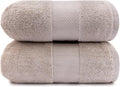 Maisonette Elegance 100% Organic Cotton Turkish Bath Sheets - Soft Absorbent Oversized Bathroom Towel - Ideal Quick Dry Extra Large Luxury Towel Set for Shower (35" x 70", 2 Pack) - Light Brown (Dune)