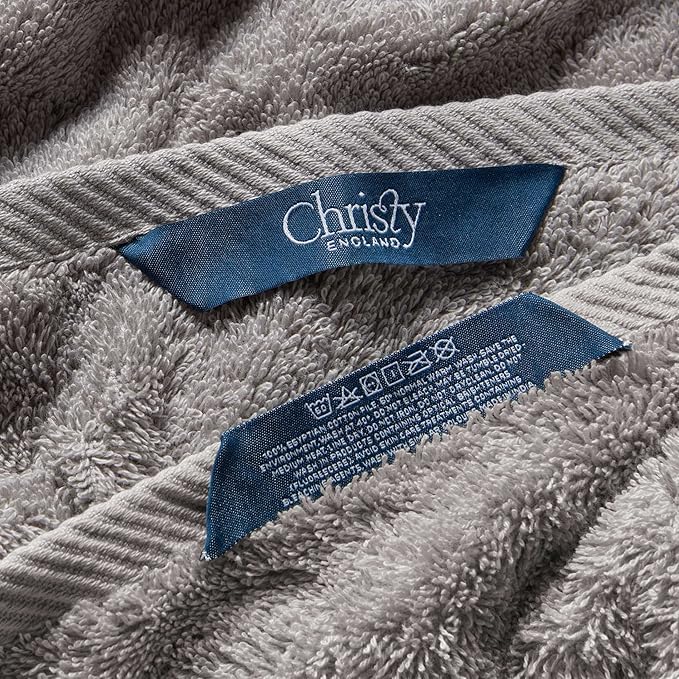 Christy Renaissance 6 Piece Towel Set | Dove Grey | 100% Egyptian Cotton | Luxuriously Soft and Super Absorbent | 675 GSM | 2 Bath Towels 2 Hand Towels 2 Face Cloths