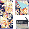 Quick Dry Towel Extra Large 78x35 Inch - Microfiber Beach Towel - Perfect for Beach, Travel, Swimming, Pool, Yoga, Hiking, Camping - Lightweight, Fast Drying, Compact for Adults (Kimono Gold)