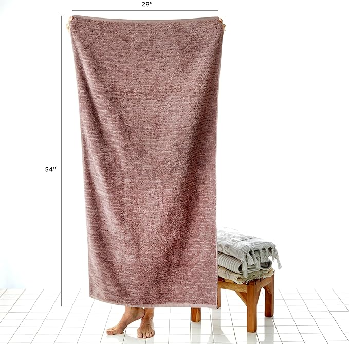 SKL Home CloudSoft Cotton Luxury 6-Piece Towel Set, Soft Plum