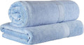BLUENILEMILLS Premium Towel Collection, Egyptian Cotton Towels for Shower and Bathroom 2-Piece Bath Sheet Set, 34" x 68", Light Blue by Blue Nile Mills