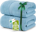 Utopia Towels Luxurious Jumbo Bath Sheet 2 Piece, 600 GSM, 35 by 70 Inches, 100% Ring Spun Cotton, Highly Absorbent and Quick Dry Extra Large Bath Towel, Super Soft Towel, Sky Blue