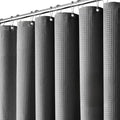 Inhousolu Fabric Shower Curtain Waffle Weave, Graphite Grey 230 GSM Heavy Duty, Weighted Hem, 14 Metal Hooks, Water Repellent, Machine Washable, Hotel Spa Luxury Bath Curtain Set, 72 x 84 Inch