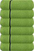 MyOwn Ultra Soft Cotton 6 -Piece Hand Towel Set 16x24 Inch, Ideal for use in Bathroom, Kitchen, Gym, Spa & General Cleaning, Compact & Lightweight Multi Purpose Hand Towels - Kiwi Green