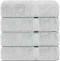 Chakir Turkish Linens |Hotel & Spa Quality 100% Cotton Premium Turkish Towels | Soft & Absorbent (Silver Gray, Bath Towel - Set of 4)