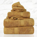 Superior Egyptian Cotton Pile 6-Piece Towel Set, Includes 2 Bath, 2 Hand, 2 Face Towel/Washcloth, Heavyweight, Ultra Soft Luxury Towels, Thick Plush Essentials, Guest Bath, Spa, Hotel Bathroom, Gold