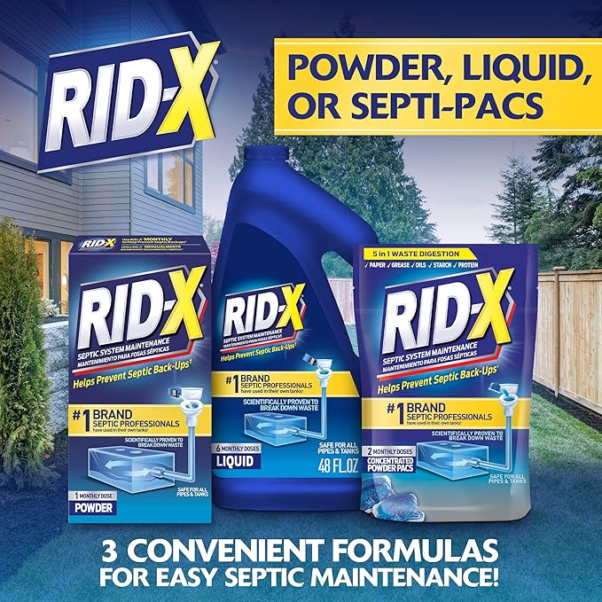Rid-X Septic Treatment 3 Month Supply Powder, 29.4 Ounce