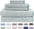 Everplush Diamond Jacquard 6 Pieces Bath Towel Set, Luxury Super Soft Oversized everplush Towels, Highly Absorbent everplush Diamond Jacquard Quick Dry Bath Towel for Bathroom Lagoon