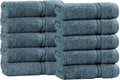 Superior Egyptian Cotton 10-Piece Face Towel Set , Small Towels For Facial, Spa, Quick Dry, Absorbent Towels, Bathroom Accessories, Guest Bath, Home Essentials, Washcloth, Airbnb, Sapphire