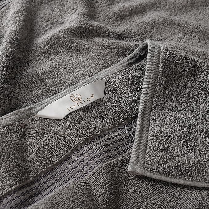 Superior Egyptian Cotton Bath Sheet Set, Oversized Towels for Home Bathroom, Master, Guest Bath, Decor Essentials, Quick Dry, Absorbent, Large Body Towel, Spa, Hotel, Resort, Set of 2, Charcoal