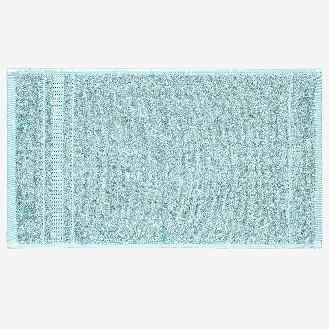 Melissa Linen, 2 Piece Hand Towel Set, 100% Turkish Cotton Face Hand Towels for Bathroom, 20 in x 35 in, Absorbent, Quick Dry, Durable and Soft, Spa and Hotel Quality, Aqua Green