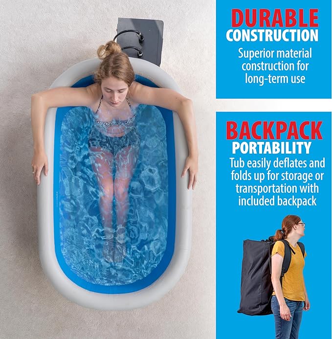 Glacier Ice Bathtub with Chiller. 1 HP Chiller with Tub Included (Gray, 1 HP)
