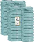 Ample Decor 100% Cotton Hand Towel for Kitchen Set of 52 Mint Green, Absorbent Premium Quality for Bathroom, Hotel, Spa, Gym, Kitchen - 18 X 28 Inch - Mulaayam Collection