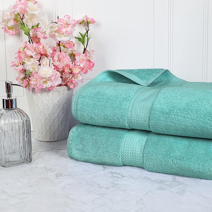 BLUENILEMILLS BNM 800 GSM Premium Quality Egyptian Cotton Bath Sheet Set, 2-Piece Highly Absorbent Sheets for Bathroom & Shower, Hotel & Spa Quality Lush, Durable Quick Dry