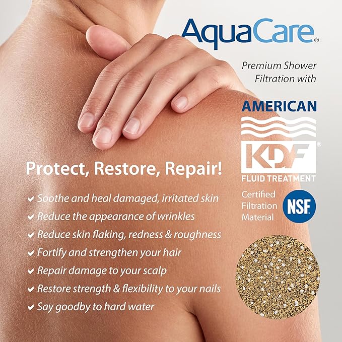 AquaCare 4X High Pressure 10 Spray Mode Filtered Showerhead - Handheld Shower Head Filters Chlorine to Heal Dry Skin, Revive Hair - Dual Power Wash Cleans Tub, Tile, Pets - Hard Water Softener, Black