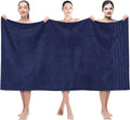 American Soft Linen 35x70 Jumbo Large Bath Towels, 600 GSM 100% Cotton Turkish Bath Sheet, Oversized Luxury Bath Towels for Bathroom Beach and Pool, Navy Blue