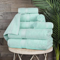 BLUENILEMILLS Madison Egyptian Cotton Towels, Towel Set for Bathroom, Shower, Hotel, Plush, 800 GSM, Highly Absorbent and Ultra-Soft Towels, Bath Essentials, 8 Piece Assorted Towel Set, Sea Foam