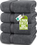 Utopia Towels 4 Pack Premium Bath Towels Set, 27 by 54 Inches, 100% Ring Spun Cotton 600GSM, Lightweight and Highly Absorbent Quick Drying Towels, Perfect for Daily Use, Grey