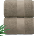 Ultra Soft & Plush Viscose from Bamboo Bath Sheets - 700 GSM Pack of 2 - Extra Large 70x35 in - Super Absorbent & Quick Drying (Taupe)