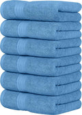 Utopia Towels 6 Piece Premium Hand Towels Set, 16 by 28 inches, 100% Ring Spun Cotton, Lightweight and Highly Absorbent Towels for Bathroom, Travel, Camp, Hotel, and Spa, Electric Blue