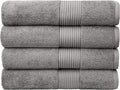 Luxury Oversized Bath Towels | Hotel Quality | Soft & Highly Absorbent |Quick Dry | 650 GSM Bath Sheets| Combed Cotton | Thick & FluffyBathroom Towels | Grey - 4 Pack