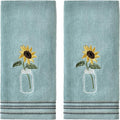 SKL Home by Saturday Knight Ltd. Sunflower in Jar Hand Towel (2-Pack), Aqua