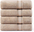 LANE LINEN 100% Cotton Bath Towels Set of 4 (30"x60") - Zero Twist, Cotton Bathroom Towel Sets - Quick Dry, Highly Soft & Absorbent Large Shower Towels for Bathroom - Sustainabaly Produced - Taupe