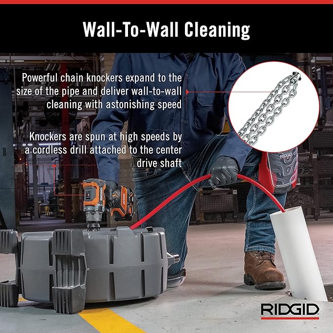 RIDGID 64273 Model K9-204 FlexShaft Drain Cleaning Machine Kit for 2"-4" Pipes