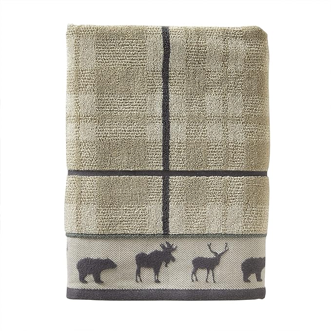 SKL Home Yellowstone Grand Teton Bath Towel, Taupe 50.00" x 27.00" (Pack of 12)