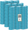 Ample Decor Washcloth Set of 200 Sky Blue 100% Cotton - Qucik Dry Popcorn Textured - Mulaayam Collection - 12 X 12 Inch