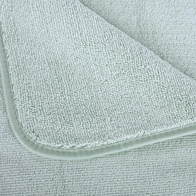 POLYTE Quick Dry Lint Free Microfiber Bath Sheet, 35 x 70 in, Pack of 2 (Green)