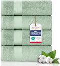 TEXTILOM Bath Towel Set – Hotel and Spa Quality & Soft & Absorbent & Quick Dry Bath Towels for Bathroom – 100% Turkish Cotton Bathroom Towels Set of 4 (27 x 54 inches)- Green
