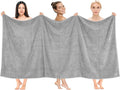 Cotton Paradise 100% Cotton 40x80 Oversized Bath Sheet, Extra Large Turkish Bath Towels for Bathroom, Light Gray Bathsheet